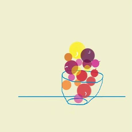 Kitchen Art Fruit Bowl Drawing Mzscreations