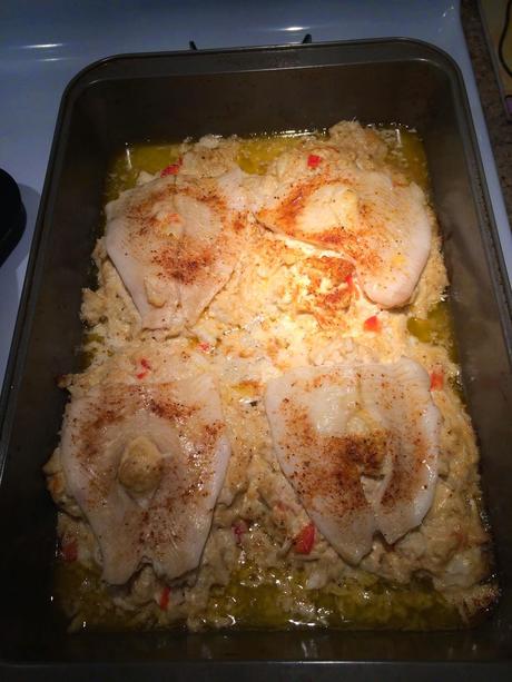 Guest Post from DAD: Baked Flounder Stuffed with Crab Imperial