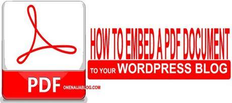 Embed pdf Document to Your WordPress Blog Without Plugin