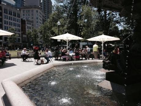 Brewer Fountain Plaza is once again a vibrant gathering place