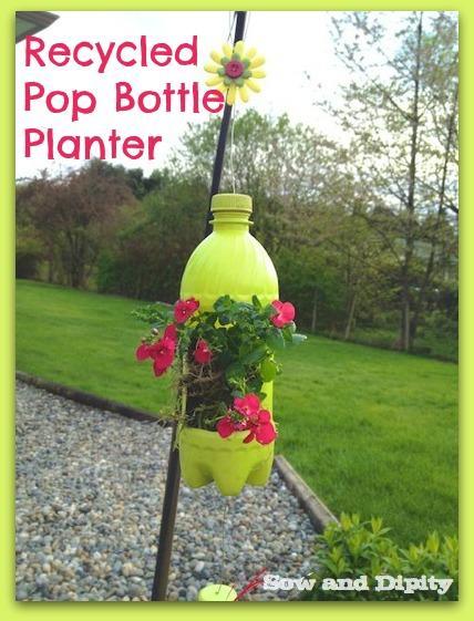 Recycled Pop bottle planter
