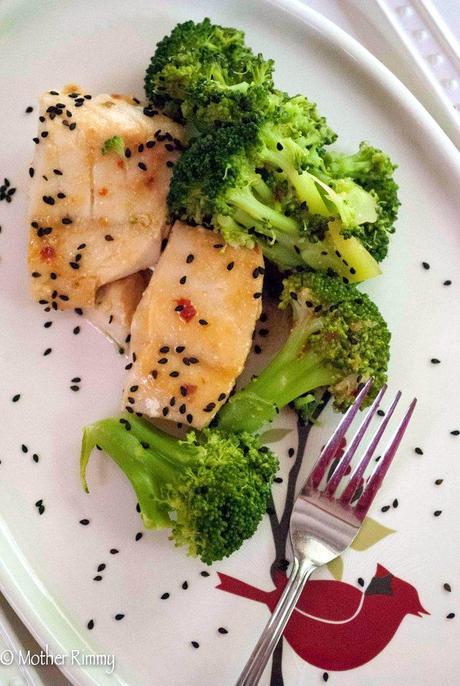 Cod and Broccoli in Miso Sauce