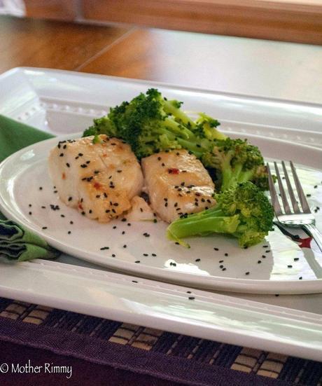 Cod and Broccoli in Miso Sauce