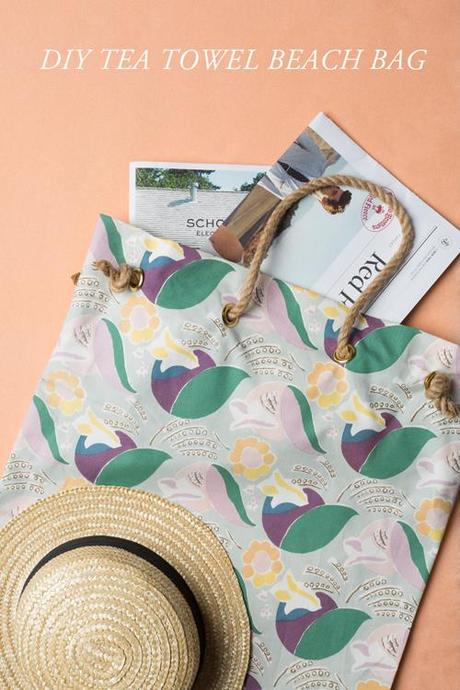 Tea towel beach bag