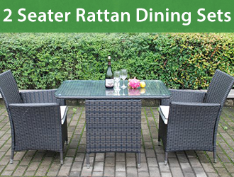 Two Seater Rattan Dining Set