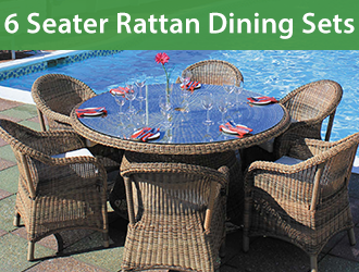 Six Seater Rattan Dining Set
