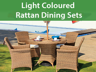 Light Coloured Rattan Dining Sets