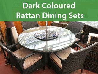 Dark Coloured Rattan Dining Sets