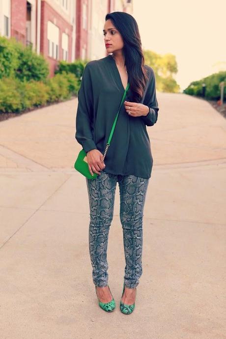 Blouse - Vince, Jeans - Michael Kors, Shoes - Steve Madden, Bag - Michael Kors, Tanvii.com