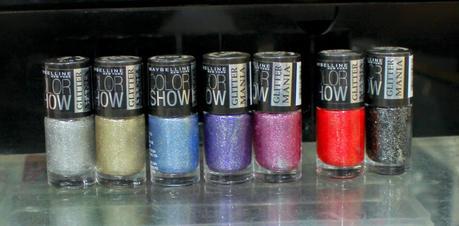 7 Shades Of Maybelline New York Glitter Mania Nail Polishes!