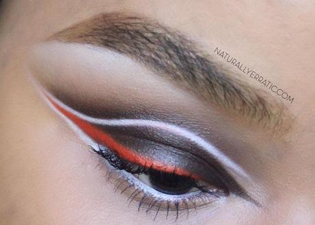 Graphic eye makeup