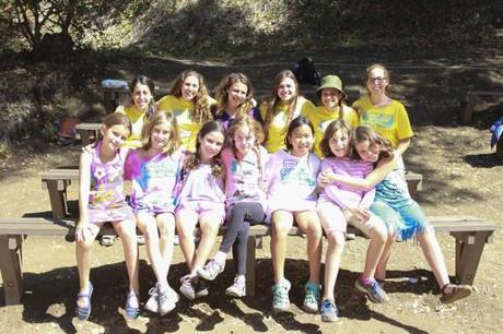 My daughter's cabin.  She's in the front row on the right at the end with her arms wrapped around her friend.  She looks happy, thank goodness!