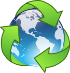 Crystal earth recycle icon