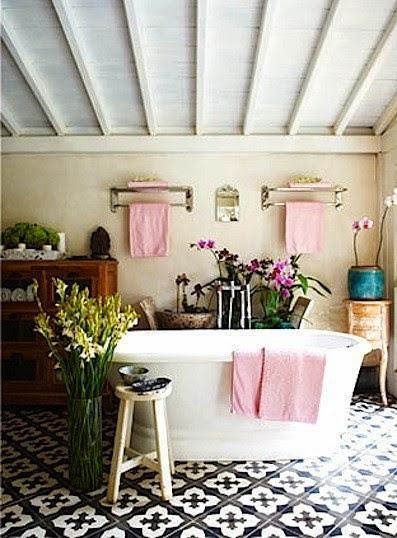 inspiration board | patterned tile floor