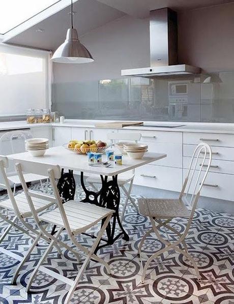 inspiration board | patterned tile floor