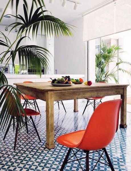 inspiration board | patterned tile floor