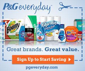 Image: Sign up for P+G Everyday newsletter and receive exclusive coupons, useful tips and ideas and learn about free samples, new products and exciting promotions