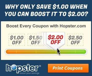 Image: Get printable grocery coupons from Hopster.com