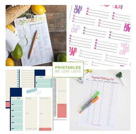 printables // we love lists