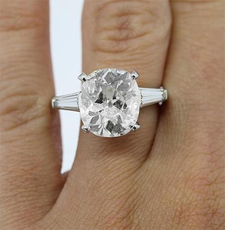 cushion cut engagement ring