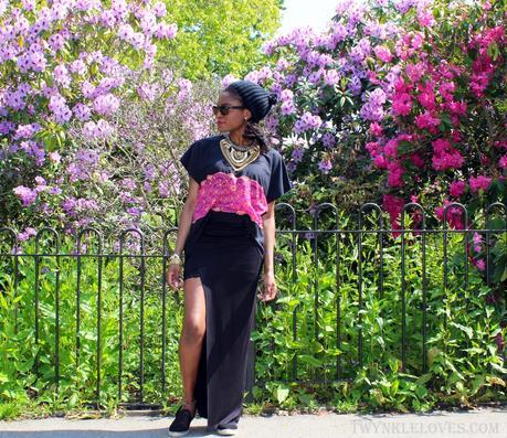 Today I'm Wearing: Black + Pink Lace