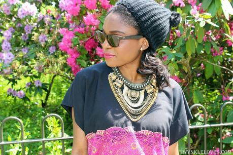 Today I'm Wearing: Black + Pink Lace