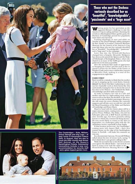 Kate Middleton For Hello Magazine, UK, June 2014