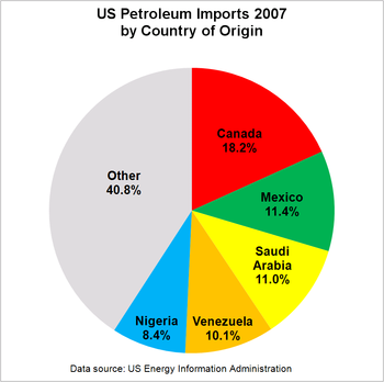 United States Petroleum Imports in 2007