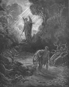 Adam and Eve are Driven Out of Eden by Gustave Dore (1866)
