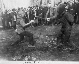 Freshman fun at OAC, 1918. Photo by Linus Pauling.