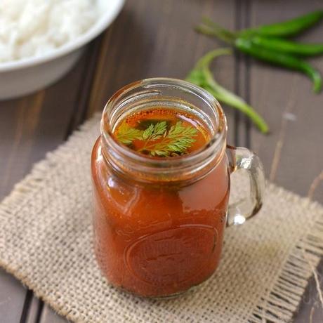 Tomato Rasam using Pomi Chopped Tomatoes