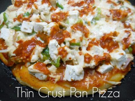 Thin Crust Pan Pizza Cottage Cheese And Capsicum Recipe Paperblog