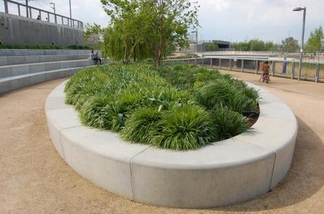 Queen Elizabeth Olympic Park, Stratford, London - Concrete Raised Planter