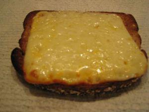A photo of the cheese on toast prepared by Van Anagram