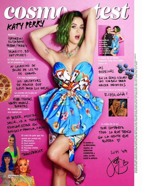 Katy Perry For Cosmopolitan Magazine, Spain, July 2014