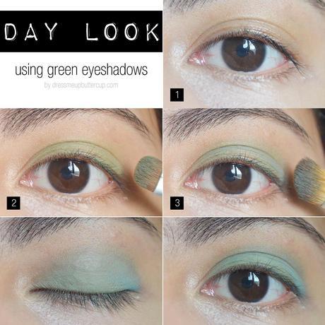 Day Makeup Look Using Green Eyeshadow