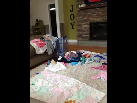 Visions of heaven My living room is clearly a holy place. Just look at that clean laundry. Anointed I tell ya.