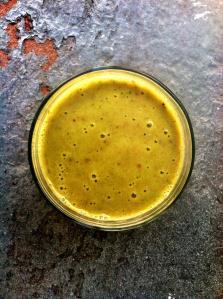 Peachy green chia smoothie