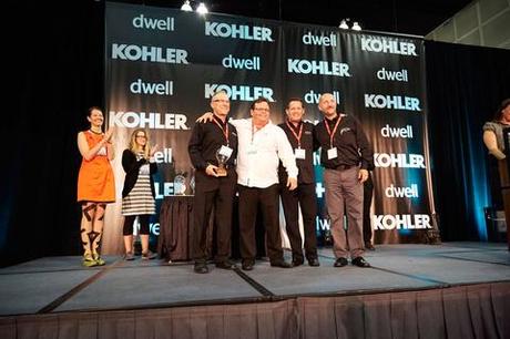 Award winners on stage at Dwell on Design