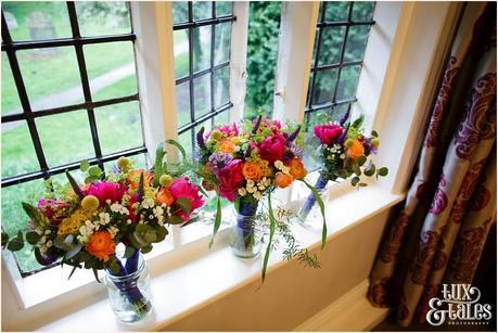 Wedding Photography brightly coloured bouquets