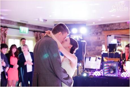 Bride & groom dance at yorkshire wedding