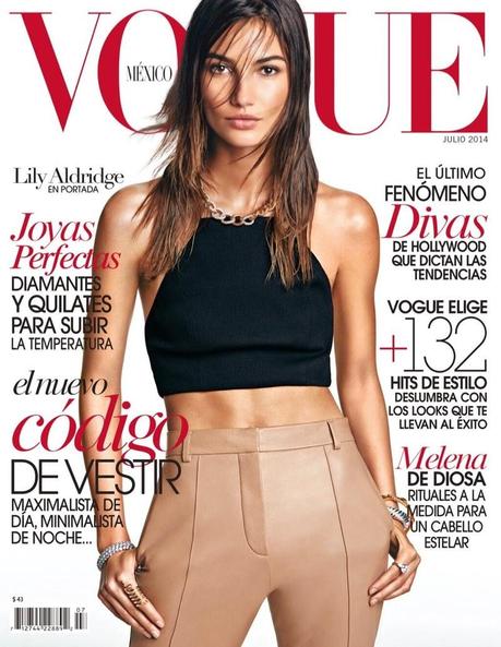 Cover Lily Aldridge for Vogue Mexico July 2014