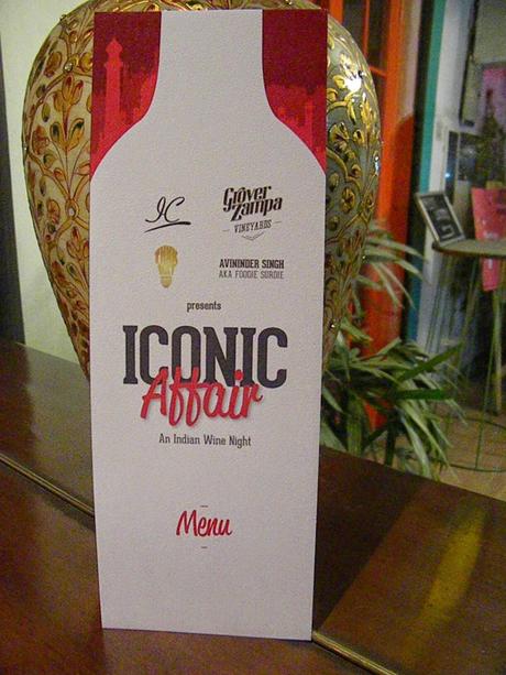 An Iconic Affair – A night of Indian Food with Wines