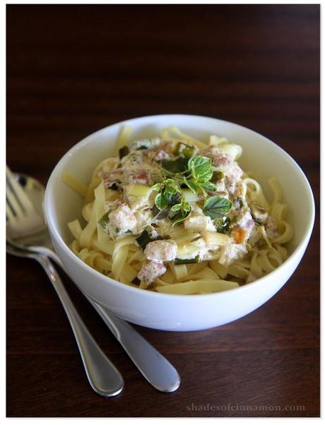 Leek and Pancetta Fettucini