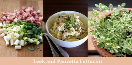 Leek and pancetta fettucini