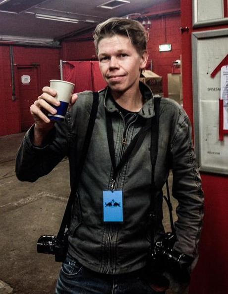 Working hard backstage at the bar