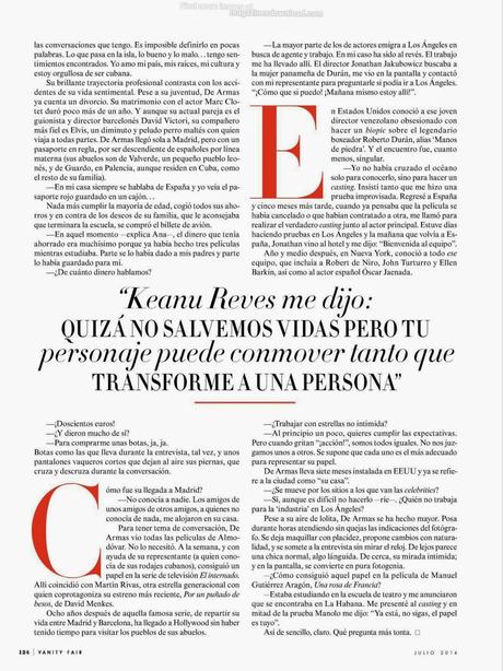 Ana De Armas For Vanity Fair Magazine, Spain, July 2014