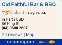 Old Faithful Bar & BBQ on Urbanspoon