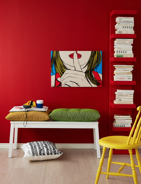 contemporary red room