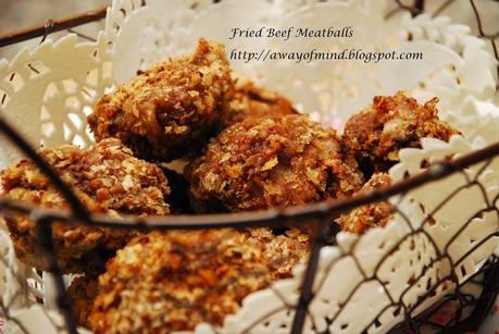 Fried Beef Meatballs (with bamboo shoot)